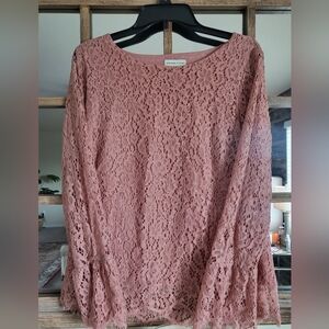 Marshalls Dusty Rose Lace Blouse